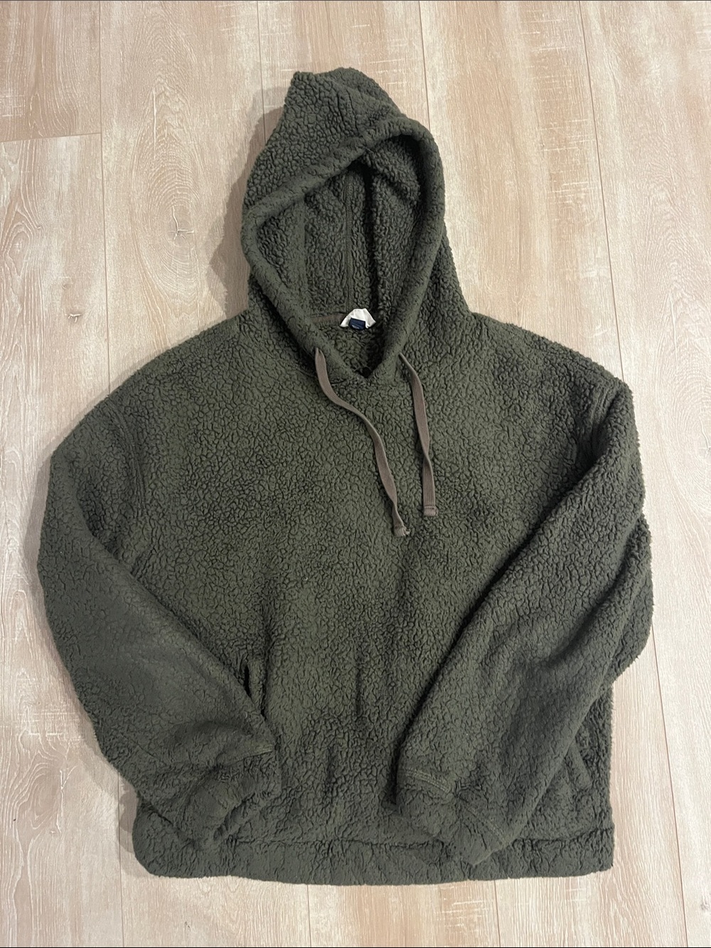 Universal Thread Olive Green Sherpa Pullover Hoodie
